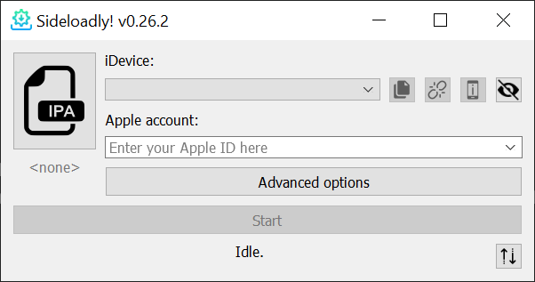 Sideloadly no info